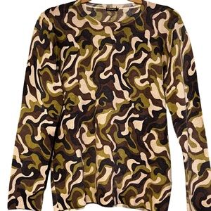 J. McLaughlin Camouflage Cashmere Sweater